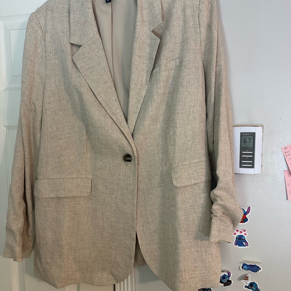 Beige Blazer Jacket